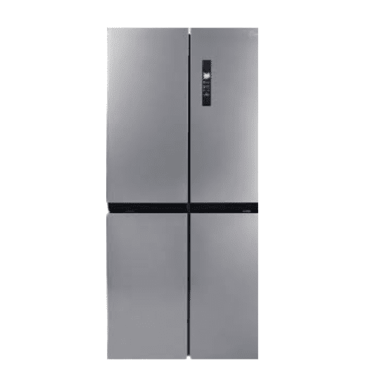 2.Frigidaire 17.4 Cu. Ft. Four Door Refrigerator made of Brushed Steel with Adjustable Freezer Storage