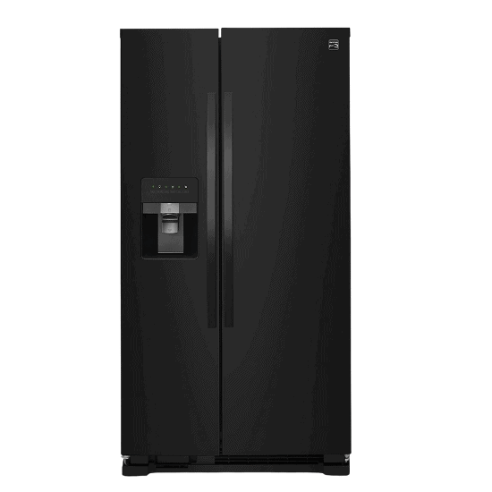 Kenmore 36" Side-by-Side Refrigerator and Freezer, the capacity of 25 Cubic Ft.